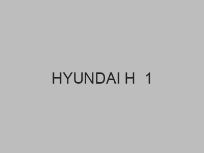 Kits elétricos baratos para HYUNDAI H  1